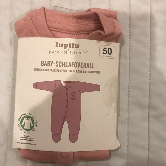 Lupilu Pure Collection pink cotton snap onesie - Picture 1 of 6